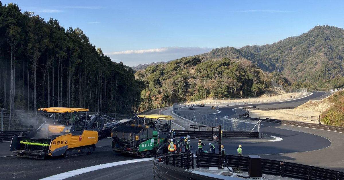 Vögele, spectacular race track construction in the mountains of Japan
