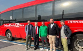 Al desk Flibco all’aeroporto di Bergamo in vendita i biglietti dell’Orio al Serio Link di Busitalia